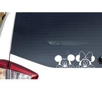 Simpatici adesivi da auto con Topolino e Minnie - decalcomanie da auto - vinile nero - adesivi della migliore qualità
