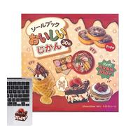 Simpatici adesivi per cibo - 4,92x4,92x0,39 pollici Decalcomanie alla, grafica divertente da cartone animato, fantastico design di bottiglia per laptop per progetti creativi | Scrapbook Journal P