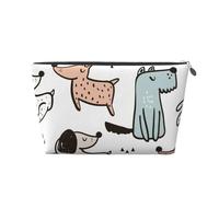 Simpatici animali cani cucciolo, Borsa da toilette Borsa per trucco Borsa per cosmetici Borsa da toilette da viaggio portatile