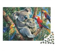 Simpatici animali, puzzle di grandi dimensioni adatti ad adulti, bambini e adolescenti, con elevata difficoltà e forme uniche, 300 pezzi (40x28 cm)