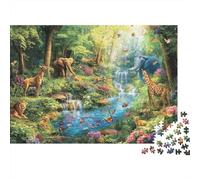 Simpatici animali, puzzle di grandi dimensioni adatti ad adulti, bambini e adolescenti, con elevata difficoltà e forme uniche, 300 pezzi (40x28 cm)