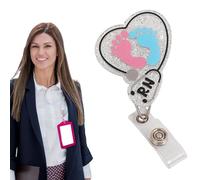 Simpatici bobine retrattili retrattili,Clip retrattile Portabadge ,Clip per cordino retrattile per biglietto da visita, cartone animato | Morsetto colorato per badge ID inf