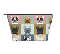 Simpatici Bulldog francesi, Borsa da toilette Borsa per trucco Borsa per cosmetici Borsa da toilette da viaggio portatile