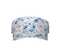 Simpatici camaleonti su Cappello Visiera Blu da Donna Visiera da Golf Sport Cappelli con Visiera Parasole per Donna Uomo