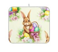 Simpatici coniglietti pasquali uova stuoie per asciugare i piatti su misura ultra assorbente grande protezione dal calore del piano di lavoro cartone animato accessori da cucina 45,7 x 61 cm