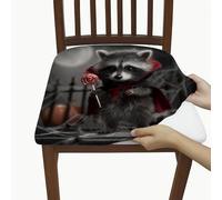 Simpatici coprisedili per sedie con procione di Halloween, elasticizzati, lavabili in spandex, con design adorabile, divertenti coperture decorative per casa e ufficio, 6 pezzi