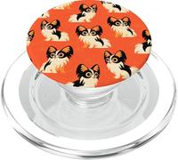 Simpatici cuccioli di chihuahua su arancione brillante PopSockets PopGrip per MagSafe
