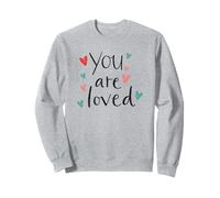 Simpatici cuori da incollare disegnati a mano con scritta "You Are Loved" Felpa