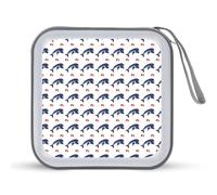 Simpatici delfini con palla divertente CD Case Holder Organizer 40 Capacità DVD Collection Storage Bag Portafoglio per Auto Casa Viaggio