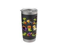 Simpatici dinosauri di Halloween preistorici T-rex Dino Lovers Bicchiere termico in acciaio inox doppia parete