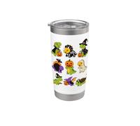 Simpatici dinosauri di Halloween preistorici T-rex Dino Lovers Bicchiere termico in acciaio inox doppia parete