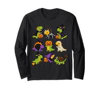 Simpatici Dinosauri di Halloween preistorici T-Rex Dino Lovers Maglia a Manica