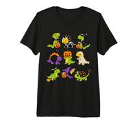 Simpatici Dinosauri di Halloween preistorici T-Rex Dino Lovers Maglietta Premium