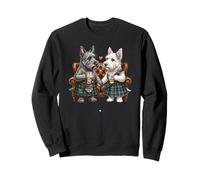 Simpatici Divertenti Scotch Terrier Cani Whisky Amore Scozia Felpa