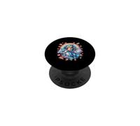 Simpatici draghi volanti arcobaleno spazio cibo design PopSockets PopGrip Adesivo