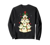 Simpatici Fantasmi Albero di Natale Creepy Haunted Xmas Felpa