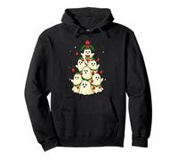 Simpatici Fantasmi Albero di Natale Creepy Haunted Xmas Felpa con Cappuccio