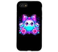 Simpatici fantasmi kawaii con fiocco e fiori Custodia per iPhone SE (2020) / 7/8
