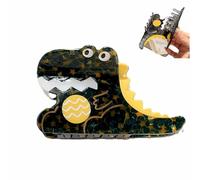 Simpatici fermagli per capelli a forma di dinosauro, da donna, a forma di animale, di alta qualità, sottili, spessi, ricci, antiscivolo, resistenti, gialli