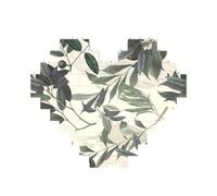 Simpatici foglie di palma con stampa di blocchi di mattoni puzzle a forma di cuore puzzle in mattoni puzzle 3D decorazioni per la casa fai-da-te