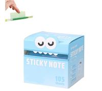 Simpatici foglietti adesivi con motivo di mostri, confezione da 105 pezzi, divertenti e pastello, con animali pastello, scatole autoadesive per appunti, piccole cose da fare, note per post, carine (1