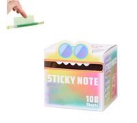 Simpatici foglietti adesivi con motivo di mostri, confezione da 105 pezzi, divertenti e pastello, con animali pastello, scatole autoadesive per appunti, piccole cose da fare, note per post, carine (1