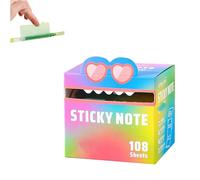 Simpatici foglietti adesivi con motivo di mostri, confezione da 105 pezzi, divertenti e pastello, con animali pastello, scatole autoadesive per appunti, piccole cose da fare, note per post, carine (1