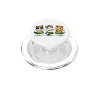 Simpatici gatti Aloha tropicali Kawaii Hawaiian Hula Dance per bambini PopSockets PopGrip per MagSafe