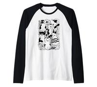 Simpatici Gatti Bianchi e Neri per Bambini e Fan dei Gatti Maglia con Maniche Raglan