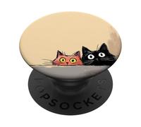 Simpatici gatti curiosi che sbirciano divertenti gattini con occhi larghi PopSockets PopGrip Adesivo