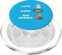 Simpatici gatti divertenti pisolini snack gatto mamma snack amante pisolino tempo PopSockets PopGrip per MagSafe