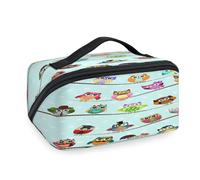 Simpatici gufi sul ramo borse per il trucco da viaggio per donne, uomini, ragazze, ragazzi, gufi, borsa da bagno portatile per articoli da toeletta cosmetici organizer borsa da doccia