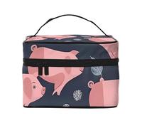 Simpatici maialini, borsa da viaggio per il trucco da donna, grande organizer per cosmetici
