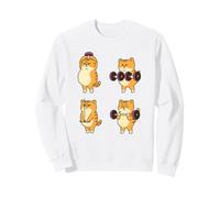 Simpatici manubri da Allenamento per Gatti, Palestra, Sollevamento Pesi, Design Divertente per Il Fitness Felpa