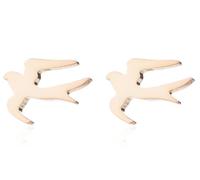 Simpatici orecchini a forma di uccello passero in oro rosa per bambini Pendientes Mujer Minimalista Brincos Gioielli di tutti i giorni in acciaio inossidabile di modaDisponibili e professionali.