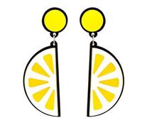 Simpatici Orecchini di Frutta con Potenza Brillante Fragola Ciliegia Limone Pomodoro Kiwi Frutta Anguria Orecchini Frutta Pesca Un Regalo Perfetto (Limone) Professional Process