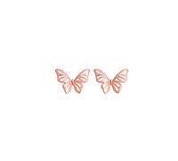 Simpatici Orecchini Pendenti a Forma di Farfalla per Donna, Ragazze, in Oro Rosa, Eleganti e Popolari Practical