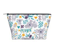 Simpatici orsi Koala e floreali, Borsa da toilette Borsa per trucco Borsa per cosmetici Borsa da toilette da viaggio portatile