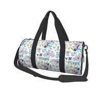 Simpatici orsi Koala e floreali, Borsone da viaggio di grande capacità Borsa rotonda Borsa da viaggio sportiva Borsa da viaggio Borsa da fitness