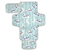 Simpatici panda a forma di luna e cartoni animati, riutilizzabili, con tasca in tessuto, tappetino per fasciatoio, da viaggio, per mamme, papà, cambiador de pa?ales para Bebes