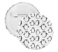 Simpatici pinguini invernali animali bottoni pin badge latta risvolto spille artigianato per camicie vestiti borsa accessorio, 12PCS, plastica e latta