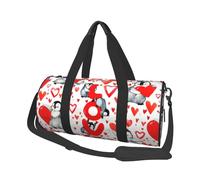 Simpatici pinguini per San Valentino, Borsone da viaggio di grande capacità Borsa rotonda Borsa da viaggio sportiva Borsa da viaggio Borsa da fitness