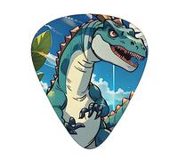 Simpatici plettri a forma di dinosauro, set da 12 pezzi, 3 spessori per chitarra acustica, basso, chitarra elettrica e molto altro ancora.