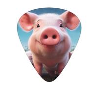 Simpatici plettri per chitarra a forma di maiale, 12 pezzi, leggeri, 0,46 mm/0,71 mm/0,96 mm di spessore, per chitarra acustica, chitarra elettrica, ukulele, basso