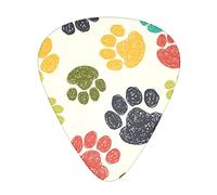 Simpatici plettri per chitarra colorati con di cane, set da 12 pezzi per chitarra acustica, chitarra elettrica, contrabbasso, ukulele