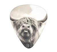 Simpatici plettri per mucca e chitarra, confezione da 12, comodi al tatto, bordi lisci, abrasione, adatti per chitarra, ukulele, ecc.
