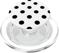 Simpatici pois bianchi e neri a pois grandi PopSockets PopGrip per MagSafe