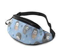 Simpatici Ricci Borsa in vita Blu con Cintura Tasca a Tracolla Regolabile sul Petto per Viaggiare Escursionismo Ciclismo Corsa