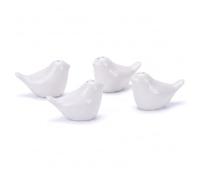 Simpatici saliera e pepiera Set 4 pezzi Simpatici uccelli saliera e pepiera Set barattoli di condimento in ceramica bianca Matrimonio di San Valentino per l'arredamento della cucina