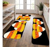 Simpatici tappetini da cucina a forma di mais caramella per pavimento, divertenti tappeti imbottiti per Halloween, comodi, lavelli, lavanderia, bagno, 3 pezzi
